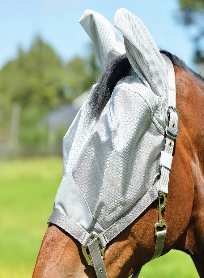 WeatherBeeta ComFiTec Hexi Shield Dual Fly Mask, Silver, Cob - Image 5
